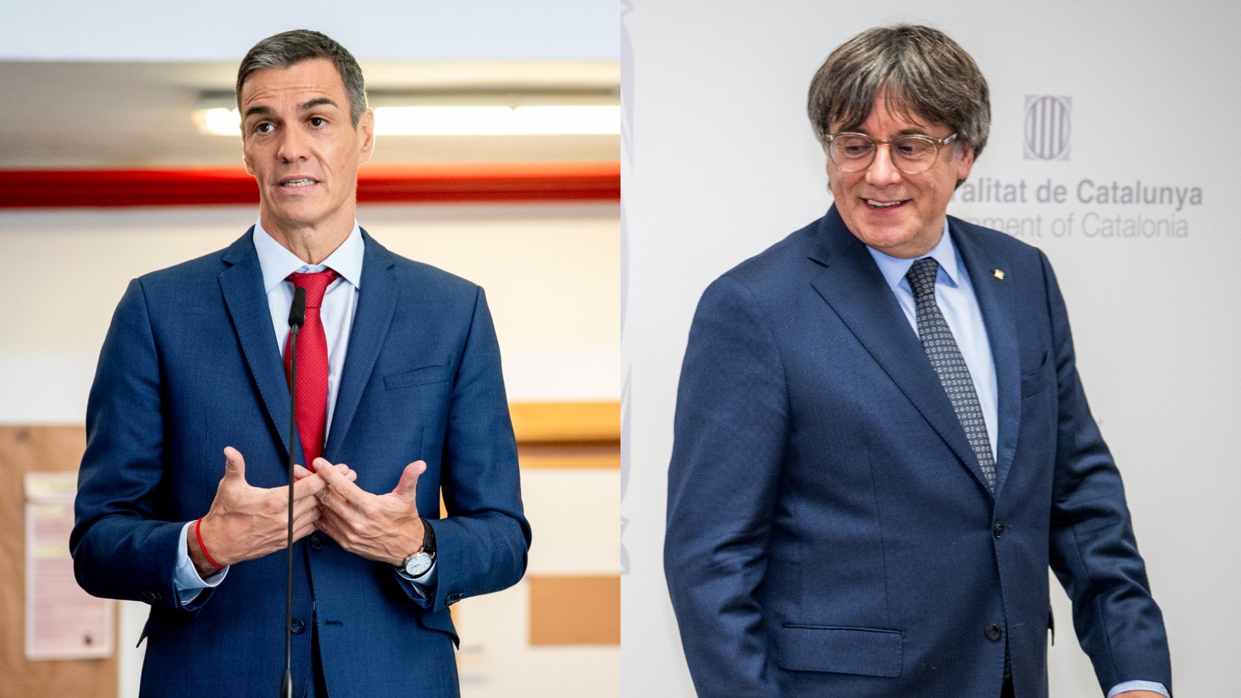 Pedro Sánchez y Carles Puigdemont. (EP)