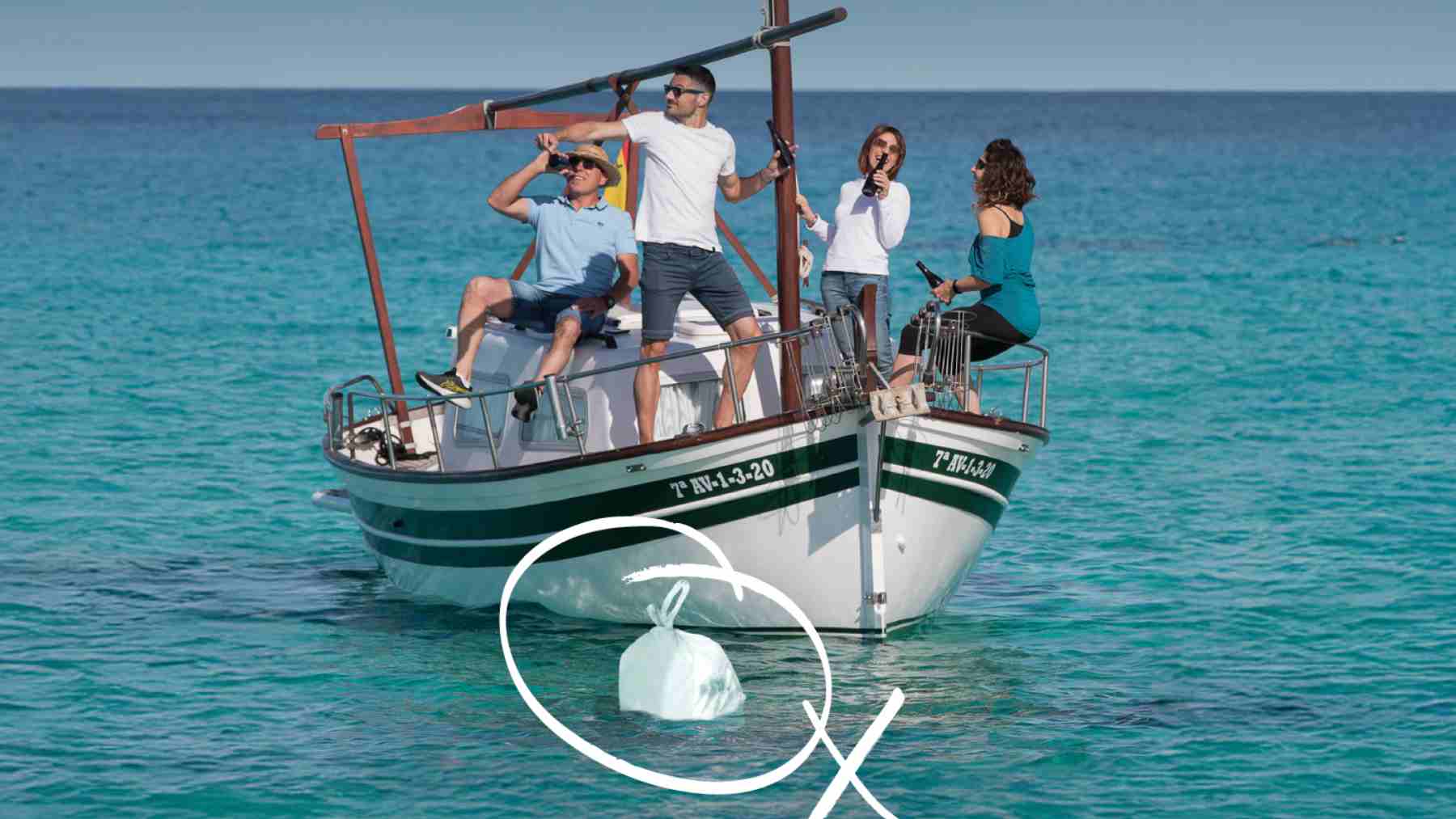Una de las imágenes de la campaña de promoción del civismo del Consell de Formentera.