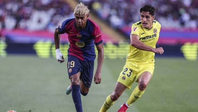 Lamine Yamal, en el FC Barcelona-Villarreal. (Europa Press)