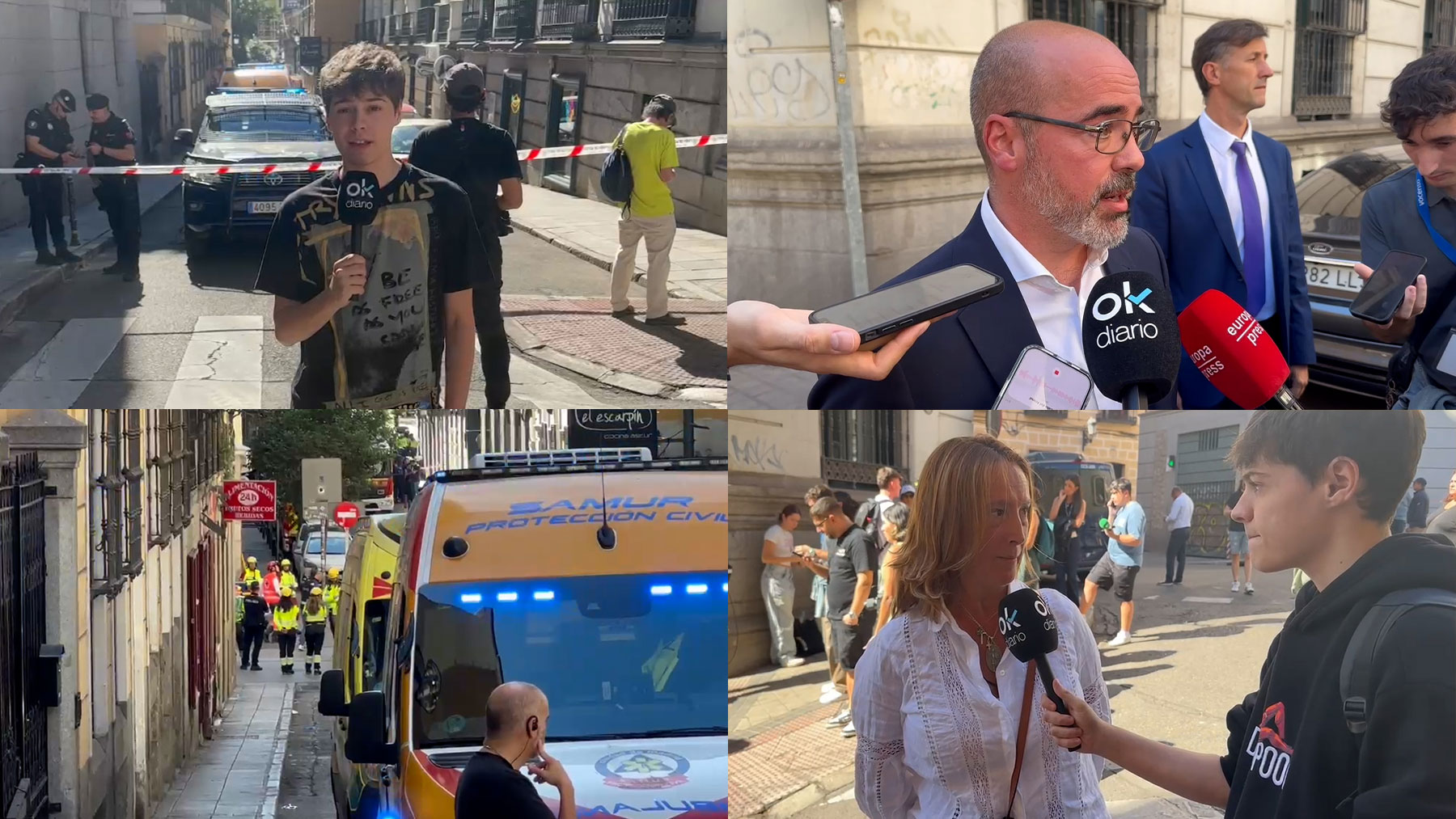 OKDIARIO en el edificio derrumbado en Madrid: «La gente ha llegado a pensar que se trataba de una bomba»