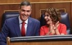 El presidente del Gobierno, Pedro Sánchez, y la vicepresidenta primera y ministra de Hacienda, María Jesús Montero.