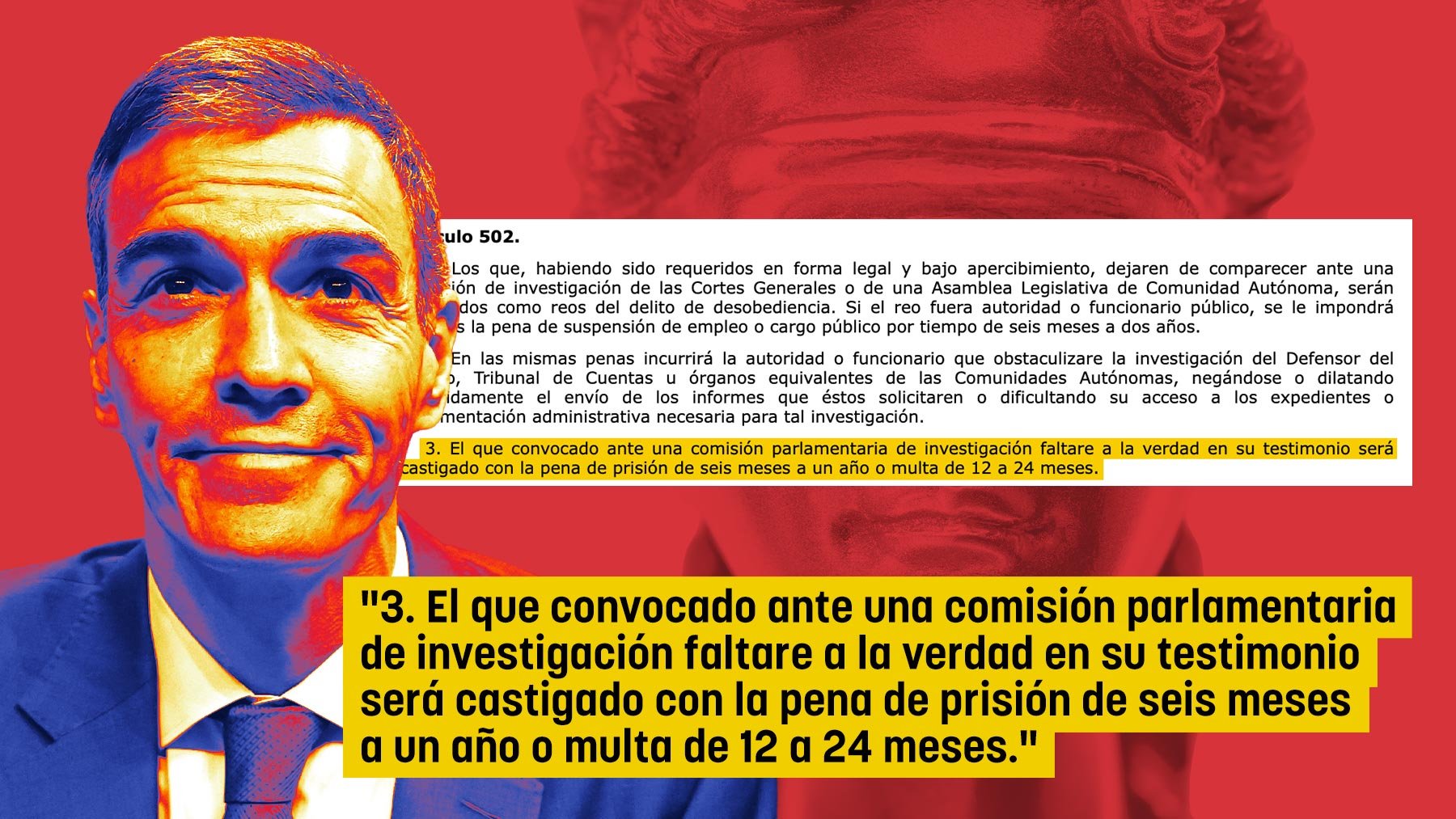 Sánchez estará obligado a decir la verdad en el Senado bajo pena de cárcel de hasta un año