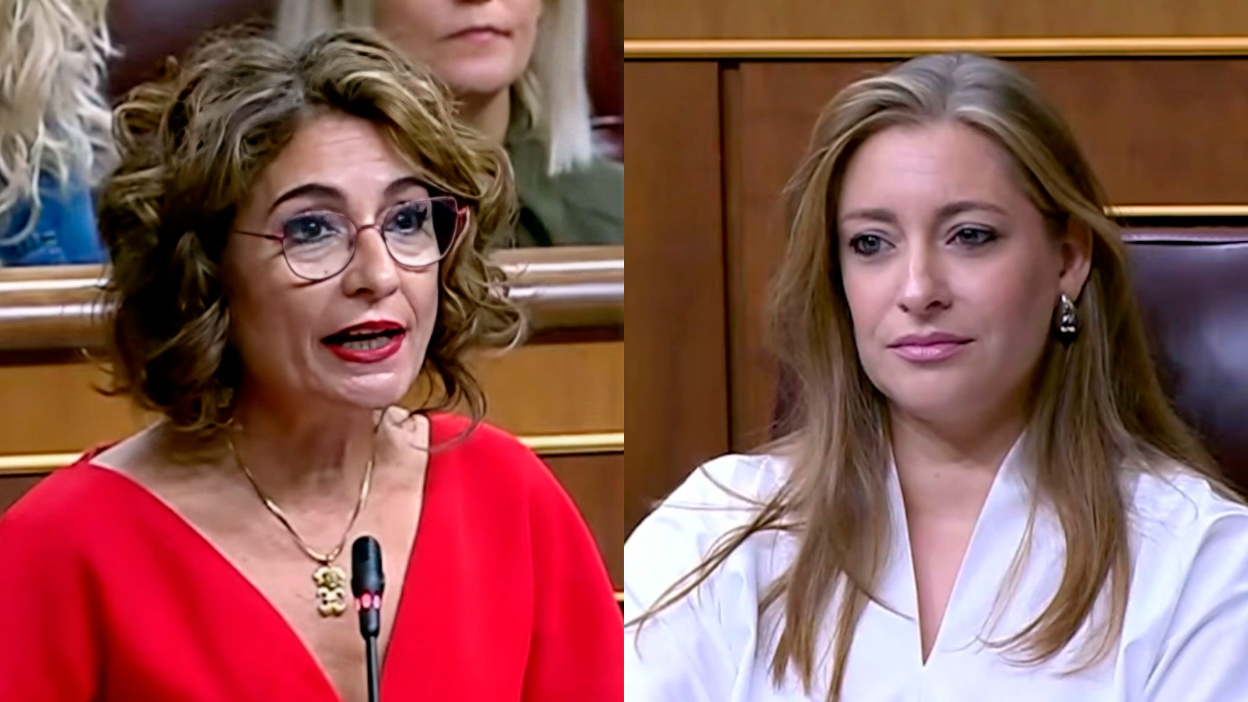 María Jesús Montero y Ester Muñoz.