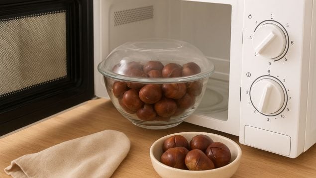 Castañas asadas, truco, truco de cocina