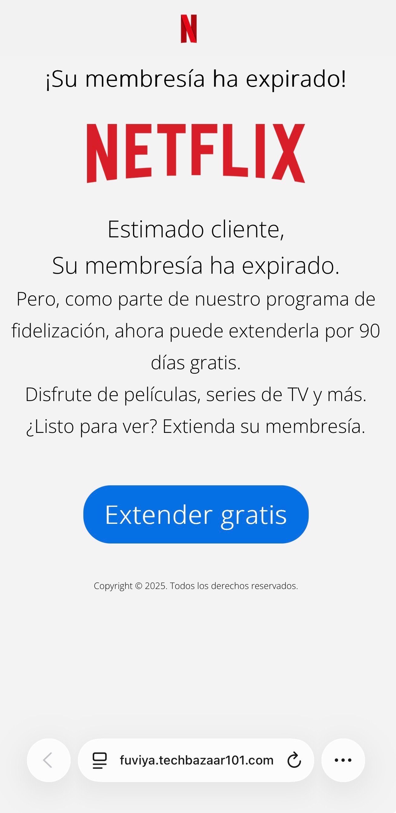 estafa de Netflix