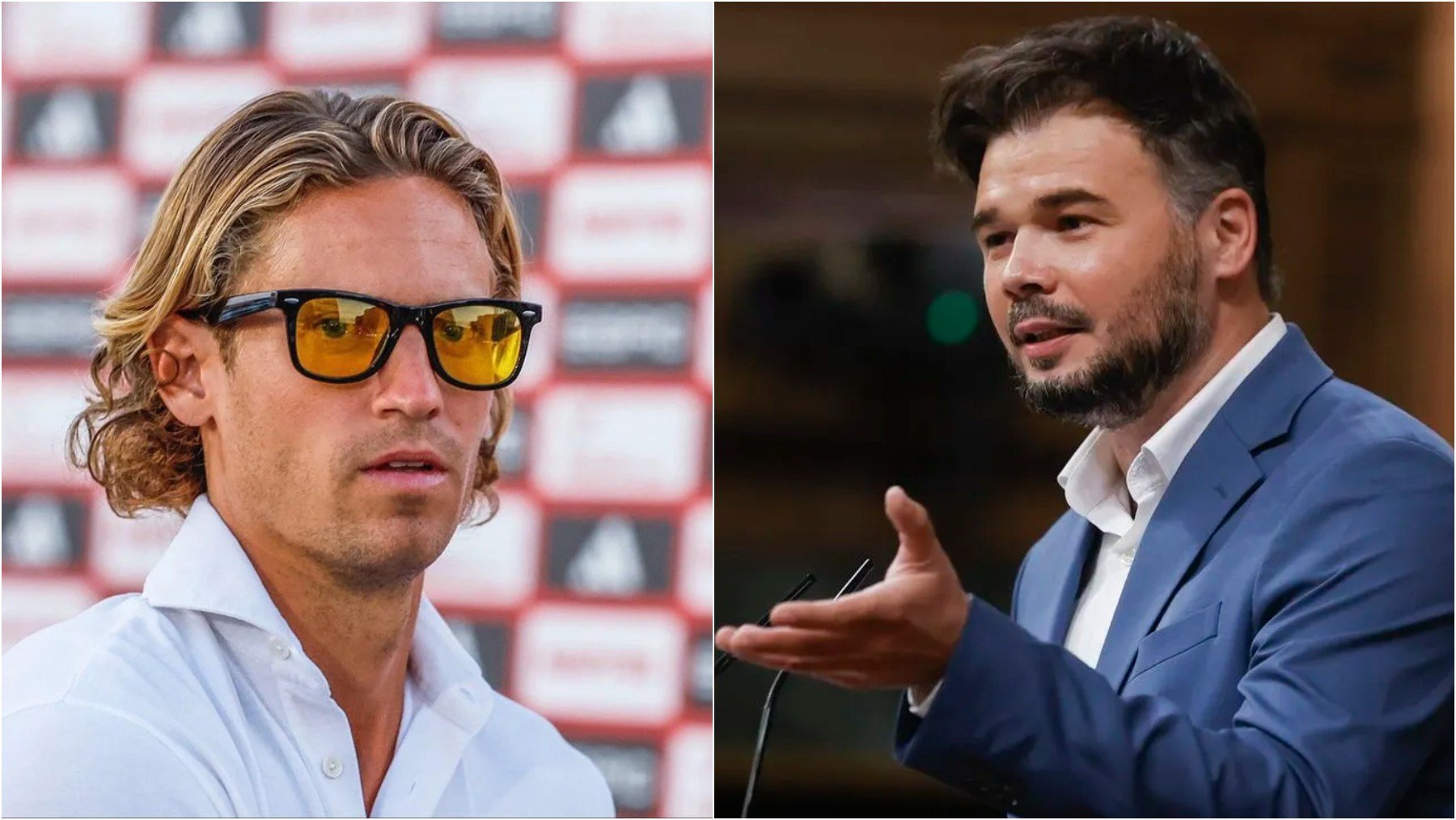 Marcos Llorente y Gabriel Rufián