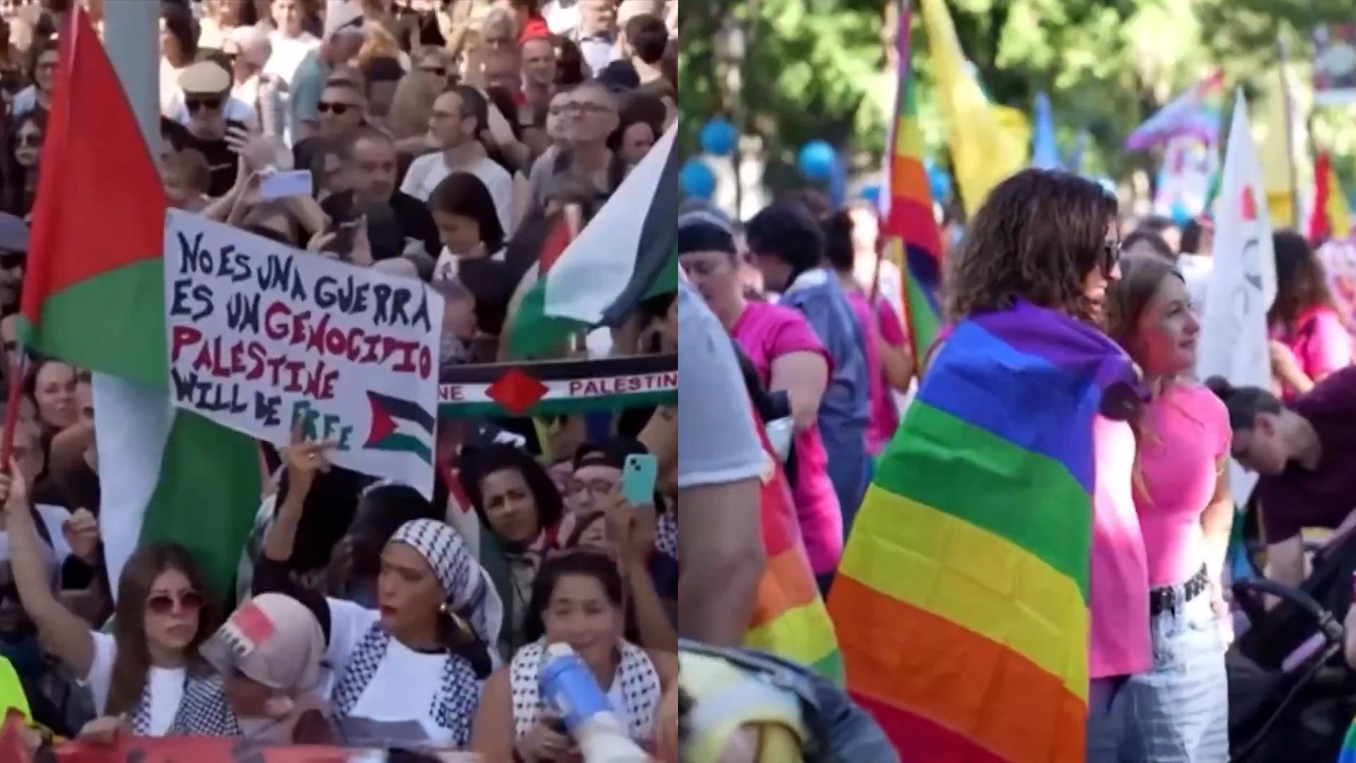 Sánchez publica un vídeo por la Fiesta Nacional sin banderas de España pero sí de Palestina y LGTBI