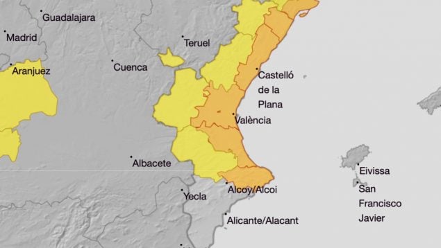 alerta naranja Valencia