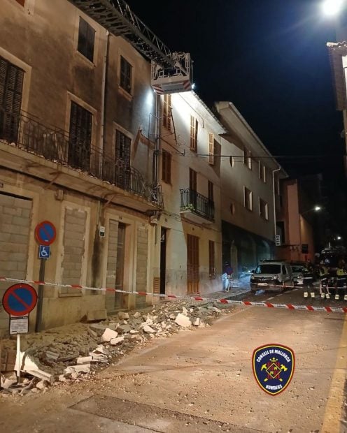 derrumbe edificio Inca carrer Teatre
