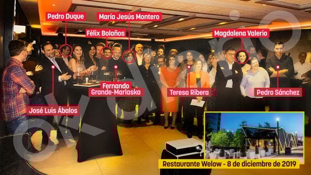 Foto de la fiesta del 60 aniversario de José Luis Ábalos.