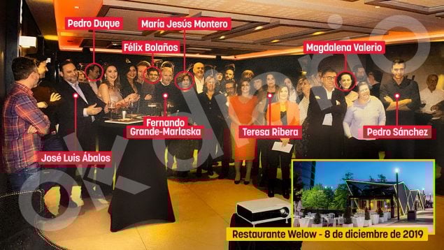Foto de la fiesta del 60 aniversario de José Luis Ábalos.