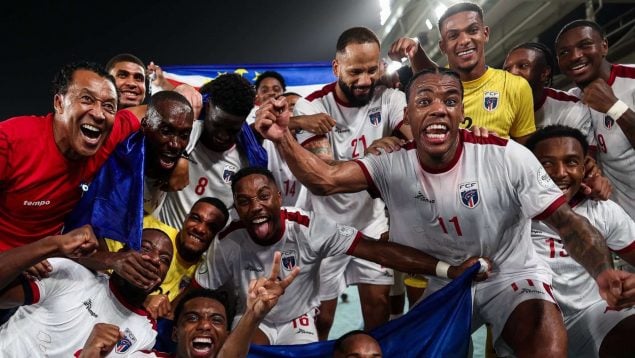 Cabo Verde celebrando la clasificación al Mundial 2026. (@nahuelzn)