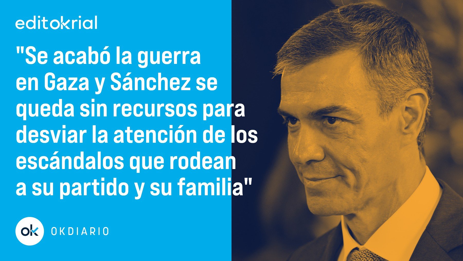 La paz de Trump en Gaza deja a Sánchez sin «genocidios» con los que tapar la corrupción