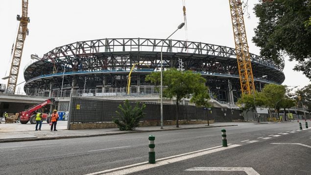 El Camp Nou, en obras. (Europa Press)