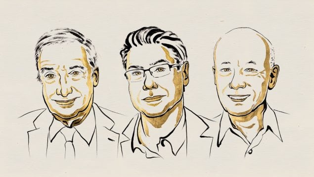 Peter Howitt (Canadá, 1946),  Philippe Aghion (París, 1956) y Joel Mokyr (Holanda, 1946), Premio Nobel de Economía. (Premio Nobel)