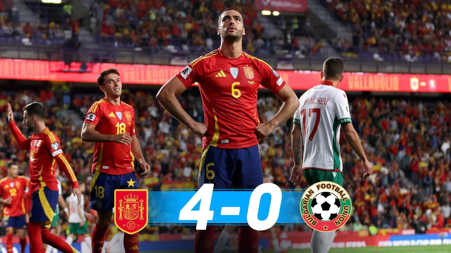 España camina y revienta a Bulgaria