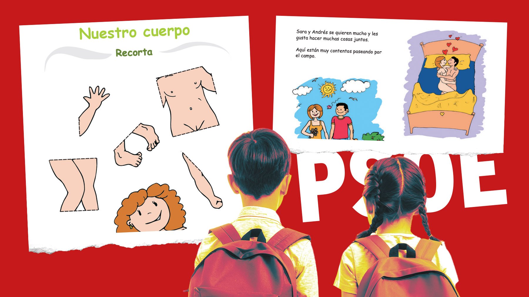 Sevilla retira de los colegios los cuadernillos sexuales del PSOE.