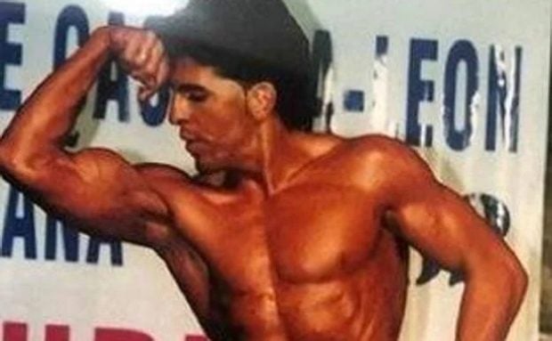 JJ Vaquero en su etapa como deportista de porwerlifting (Instagram).