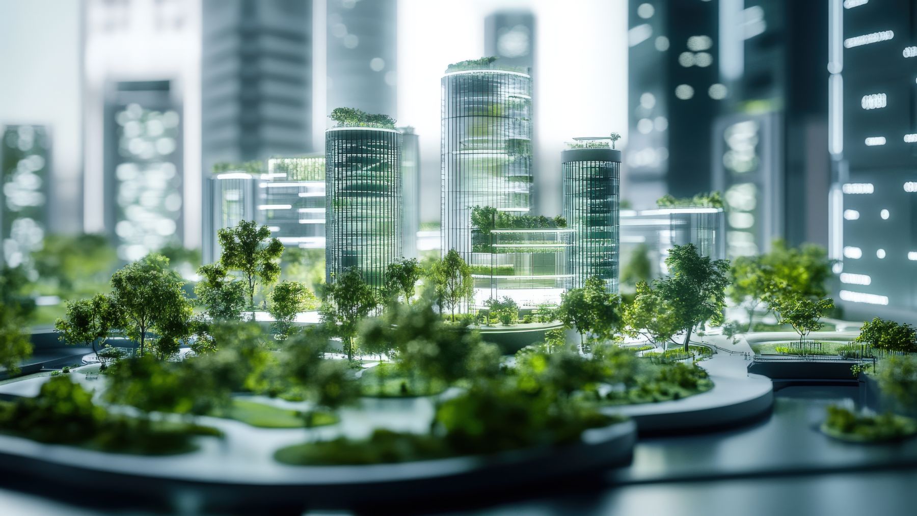 Las ciudades consumen ingentes cantidades de recursos, pero al mismo tiempo nos permiten avanzar en ámbitos como la gestión de residuos, la movilidad sostenible o la eficiencia energética. Generado por IA.