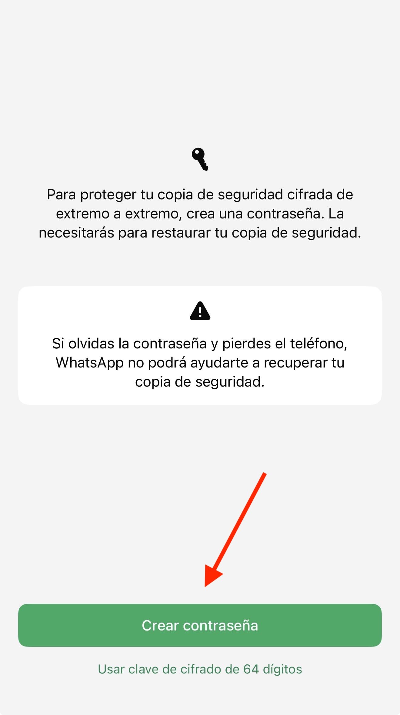 copia de seguridad cifrada de WhatsApp iPhone