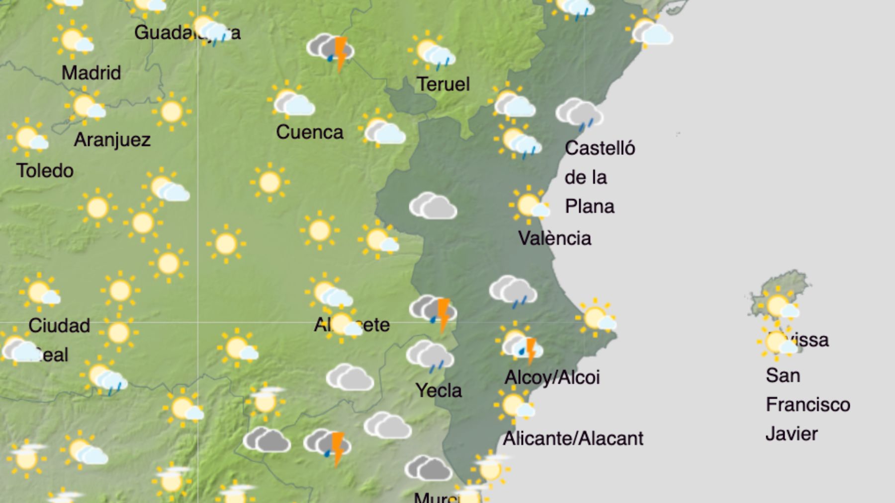 Valencia alerta amarilla