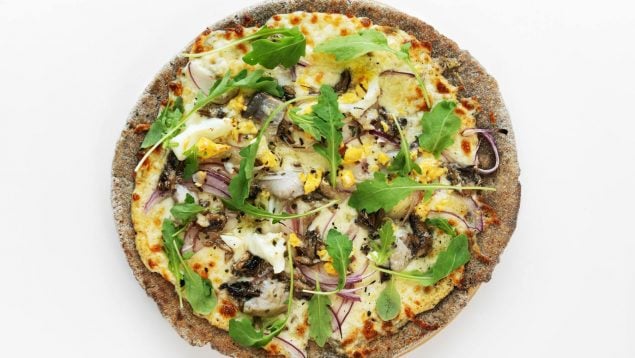 Pizza con harina de centeno