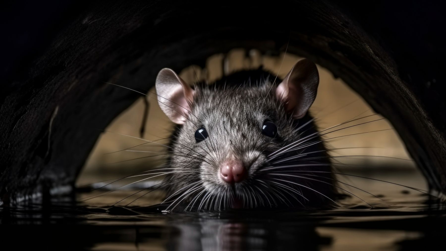 Recreación artística de una rata.