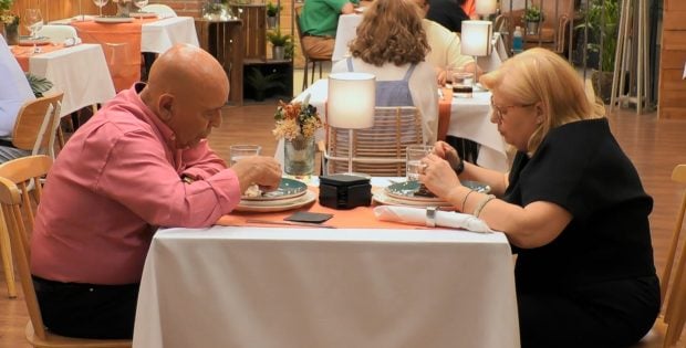 Tino y Amparo, participantes de 'First Dates'. (Mediaset)