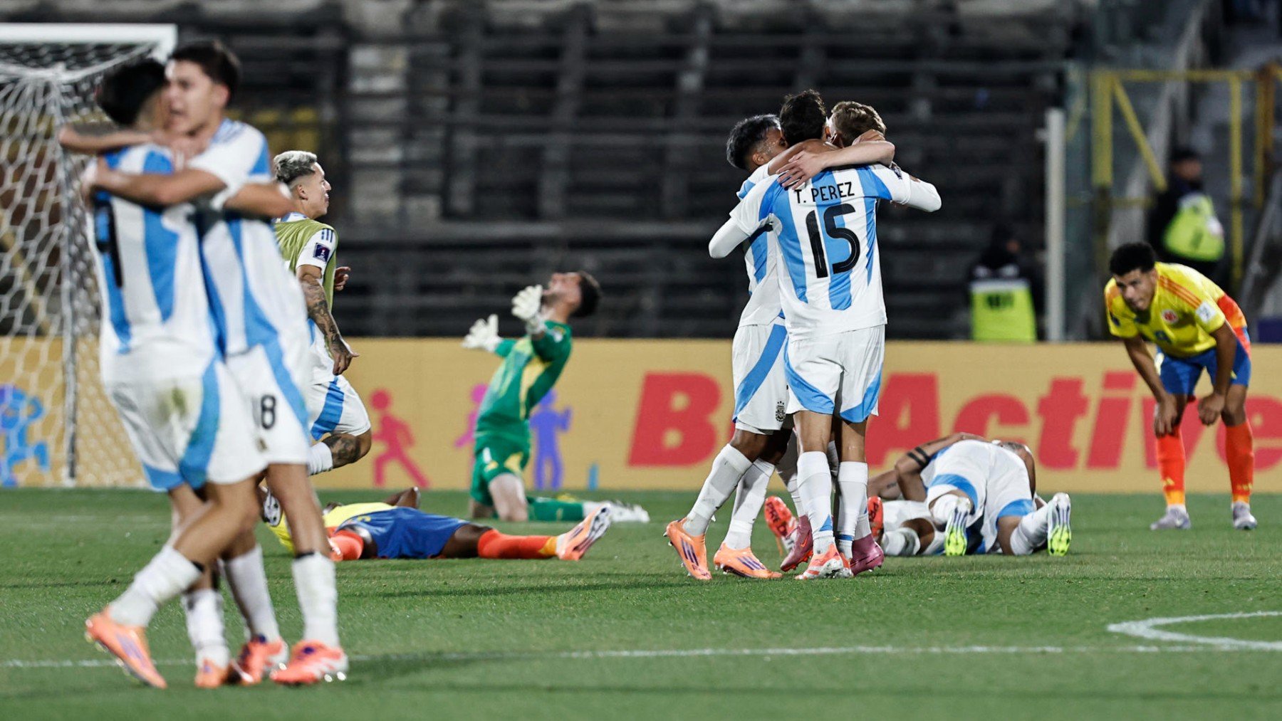 Argentina celebra su pase a la final del Mundial Sub-20.