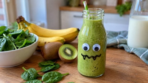 paso a paso de Batido “Monstruo Verde”