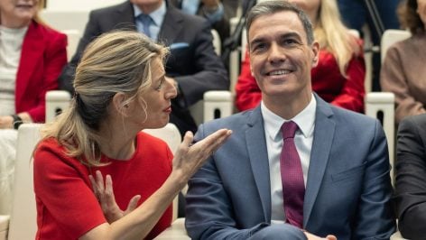Yolanda Díaz y Pedro Sánchez.