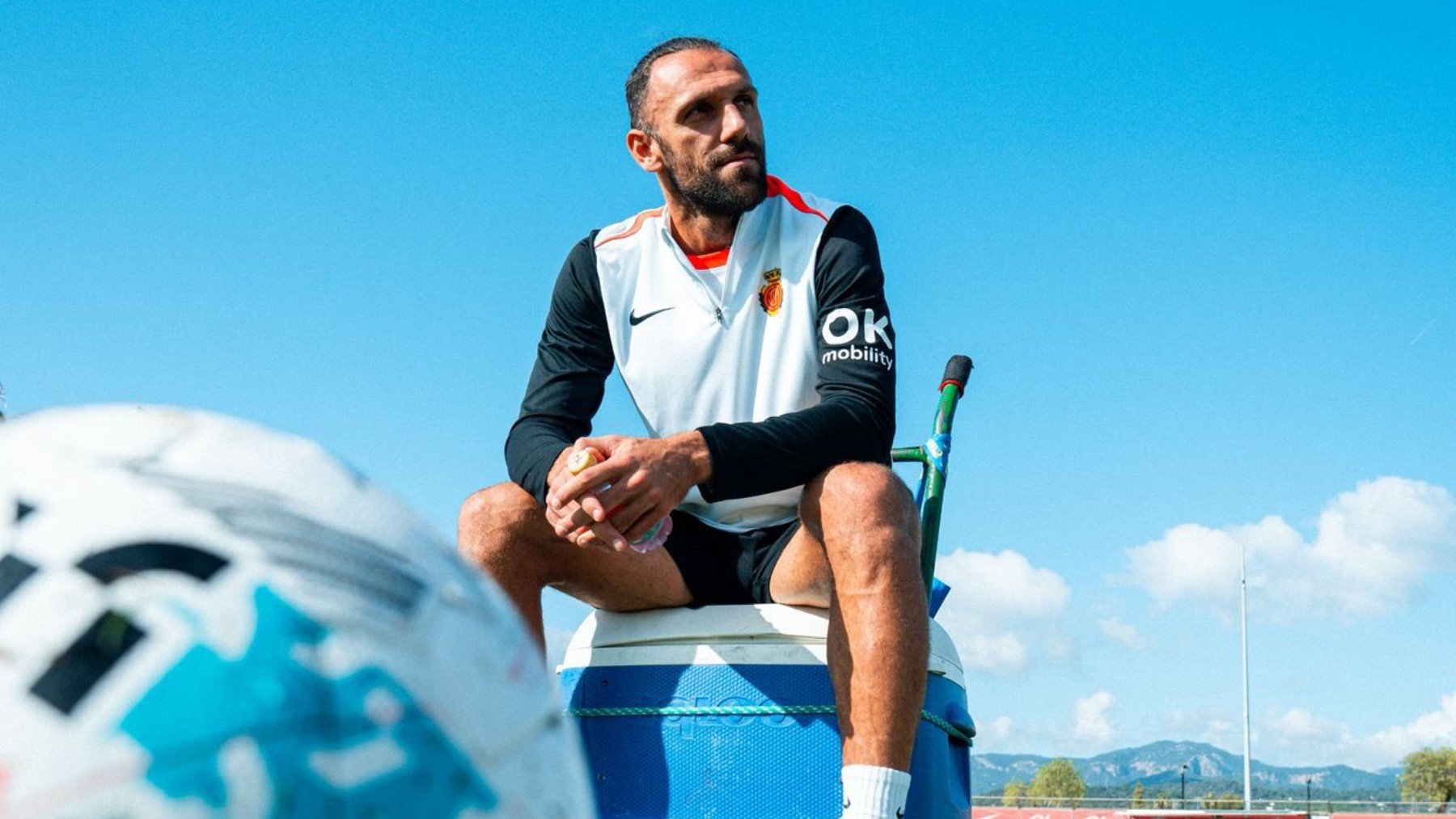 Muriqi, en el último entrenamiento.
