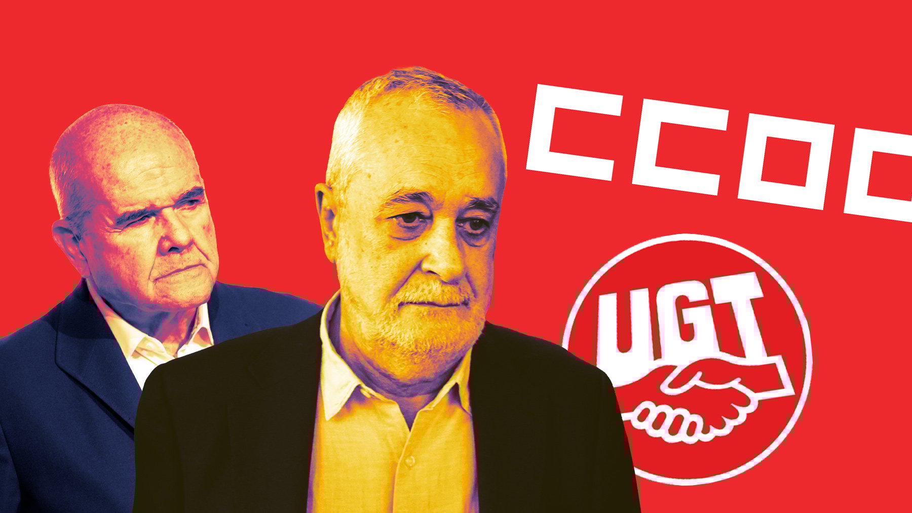 José Antonio Griñán, Manuel Chaves, CCOO y UGT.