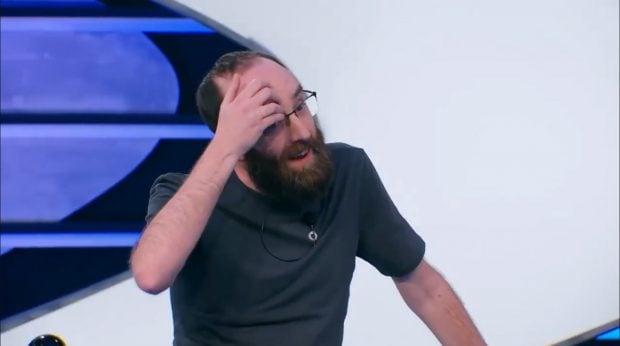 Diego Aguado, emocionado tras ganar el bote de Cifras y Letras. (RTVE)