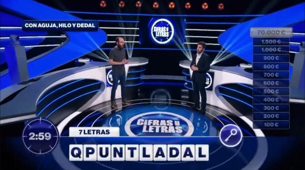 Diego Aguado se enfrenta a la ronda final de Cifras y Letras. (RTVE)