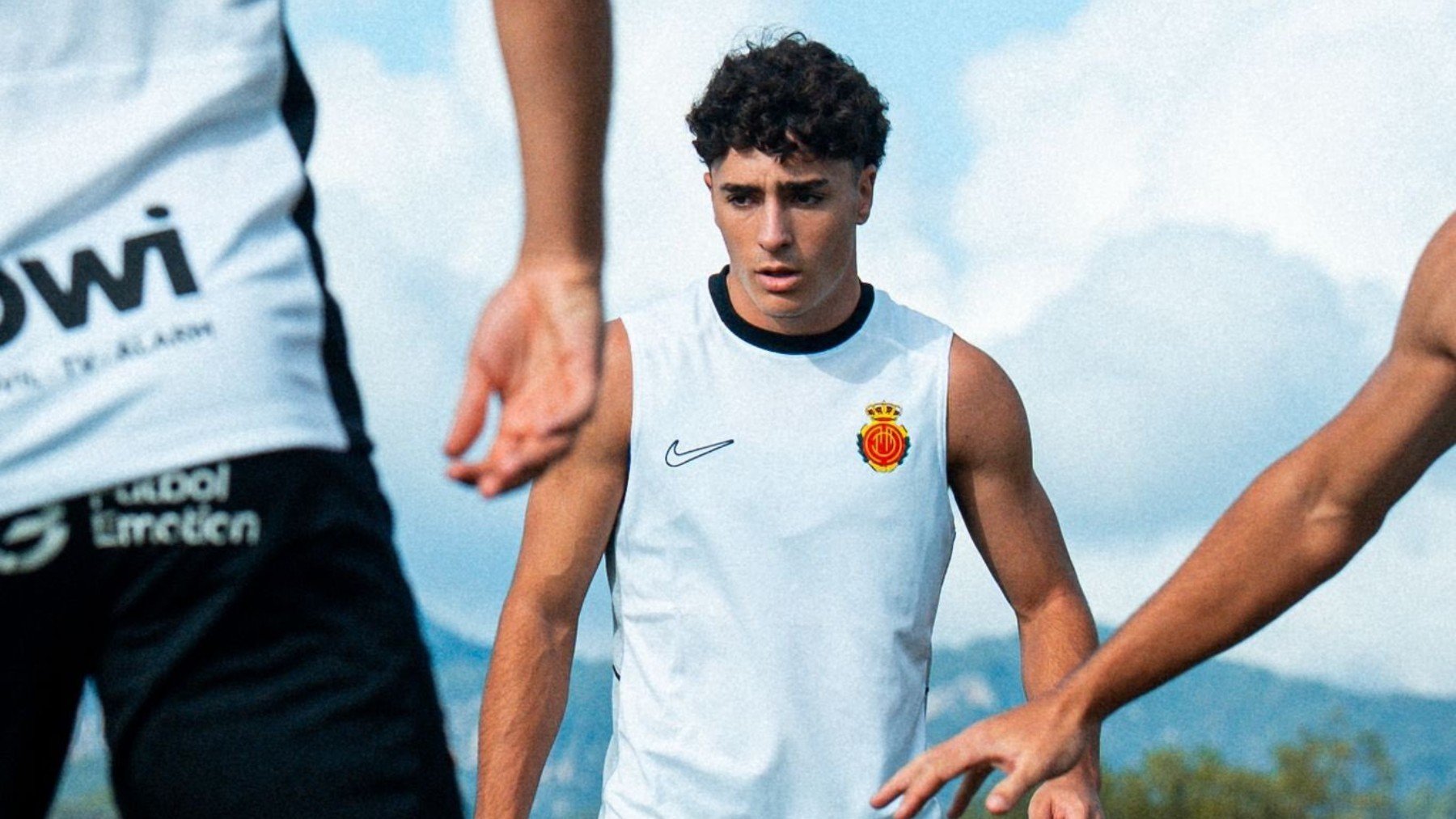 Virgili, en el entrenamiento.