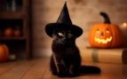 Gatos negros en Halloween