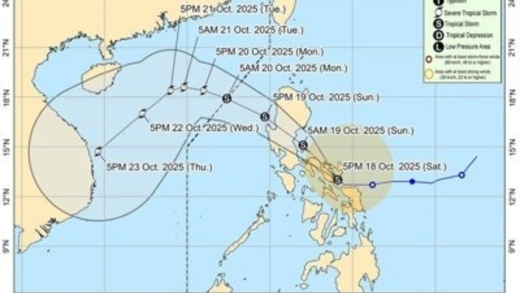 Tormenta Ramil’en Filipinas. (EP)