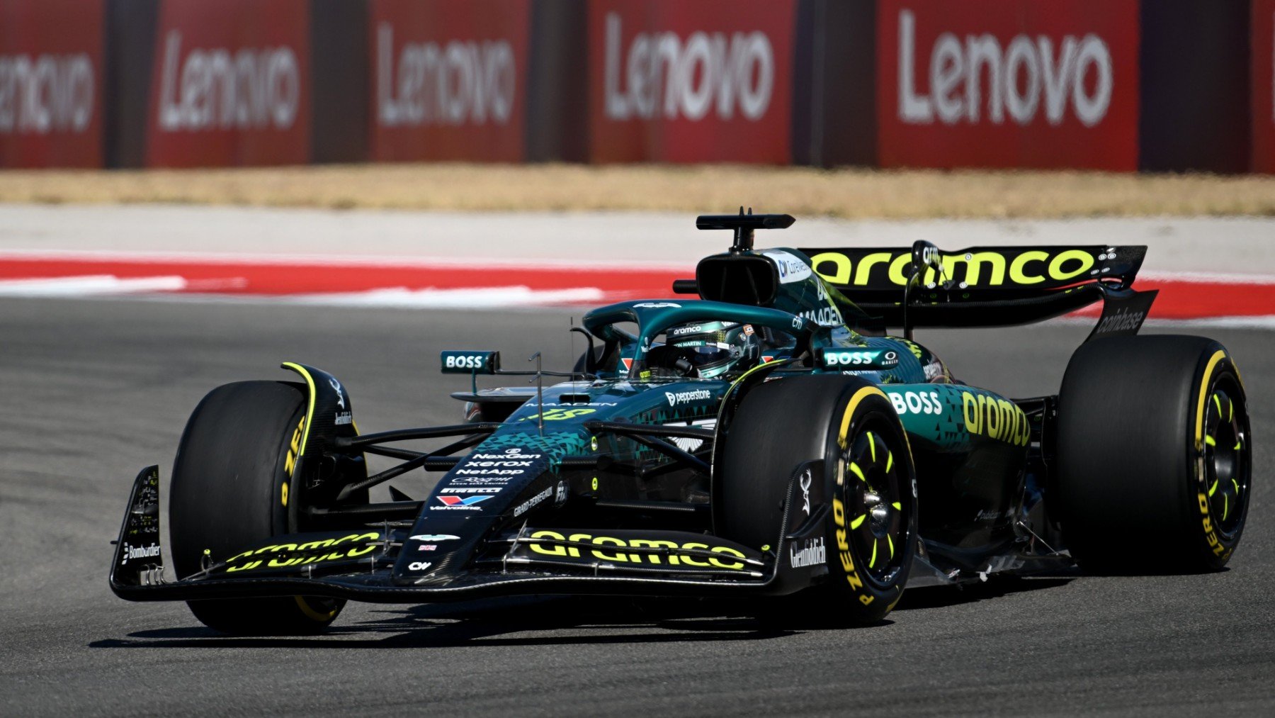 Fernando Alonso, en el Gran Premio de Estados Unidos. (Aston Martin)