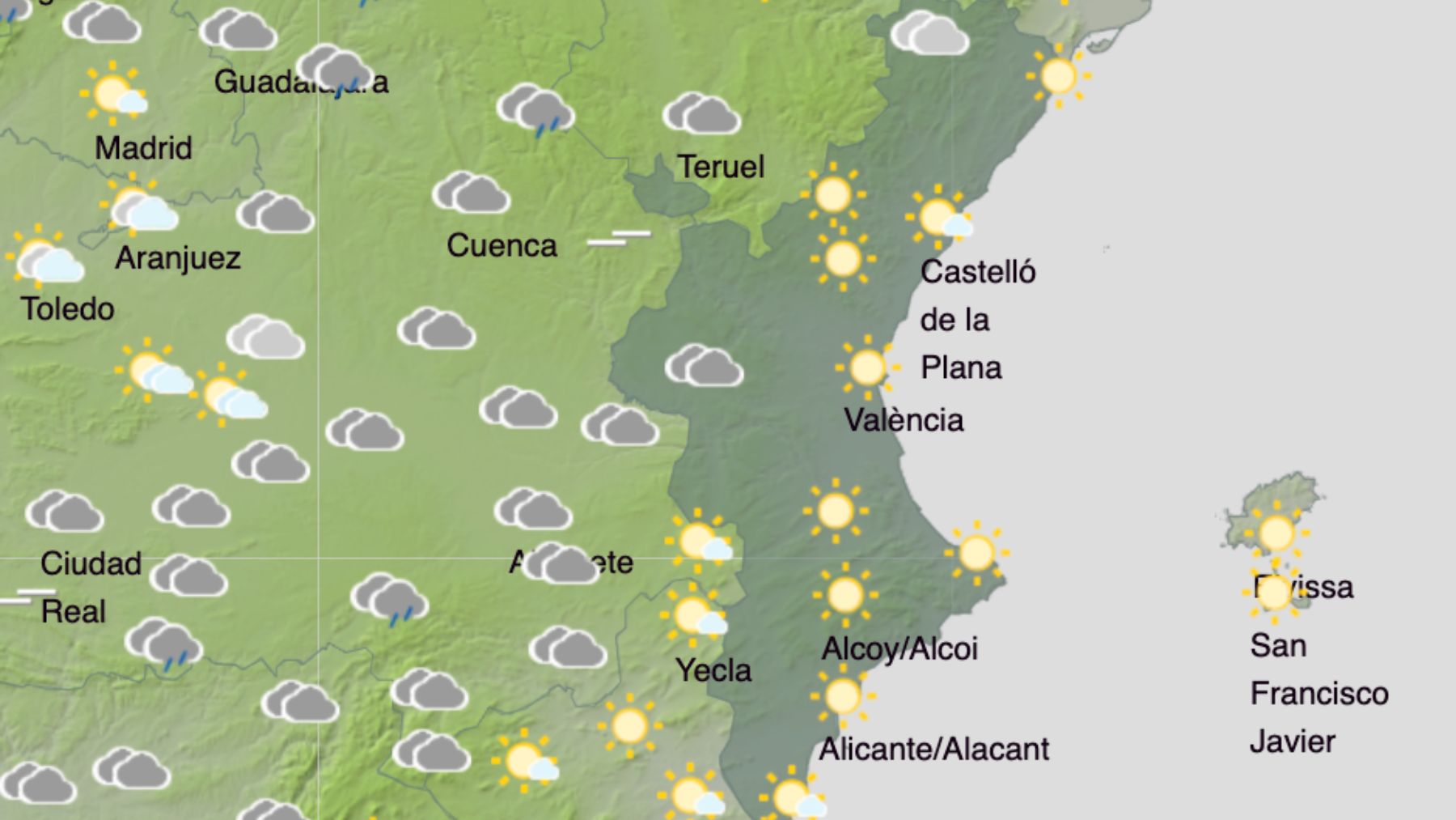 Viento Comunidad Valenciana