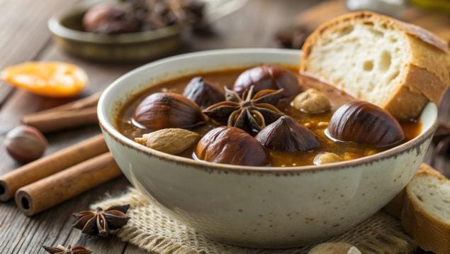 Potaje, castañas, comida, alimentos