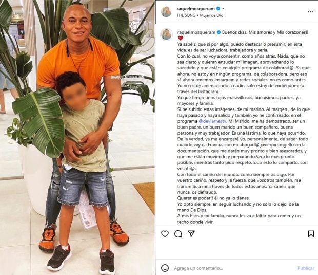Raquel Mosquera en Instagram.