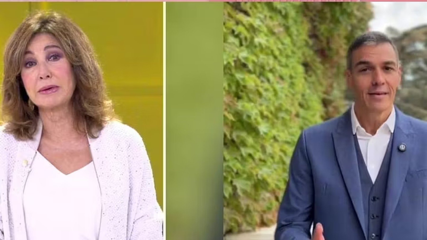 Ana Rosa Quintana y Pedro Sánchez.