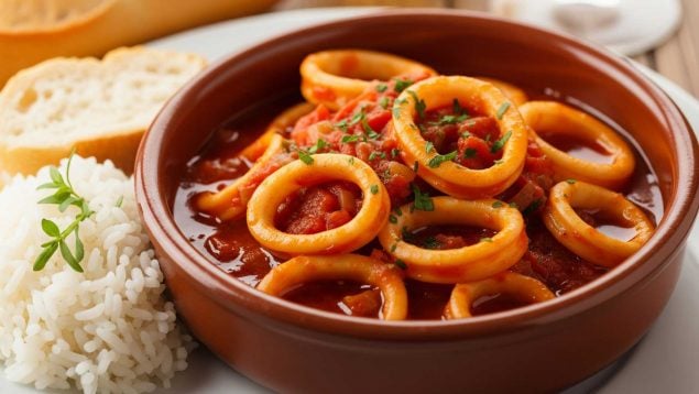 Calamares guisados