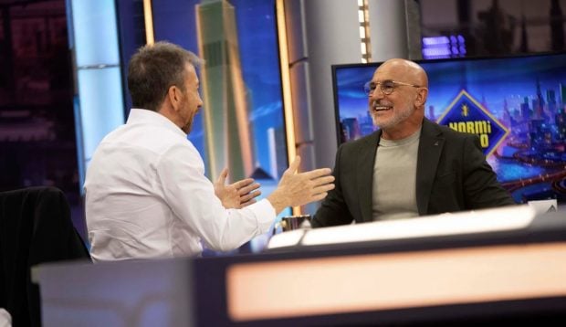 Luis de la Fuente con Pablo Motos (Atresmedia).