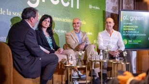 Participantes en la mesa titulada Alimentación sostenible: el futuro de la acuicultura en España, perteneciente a la IV Jornada OK GREEN.