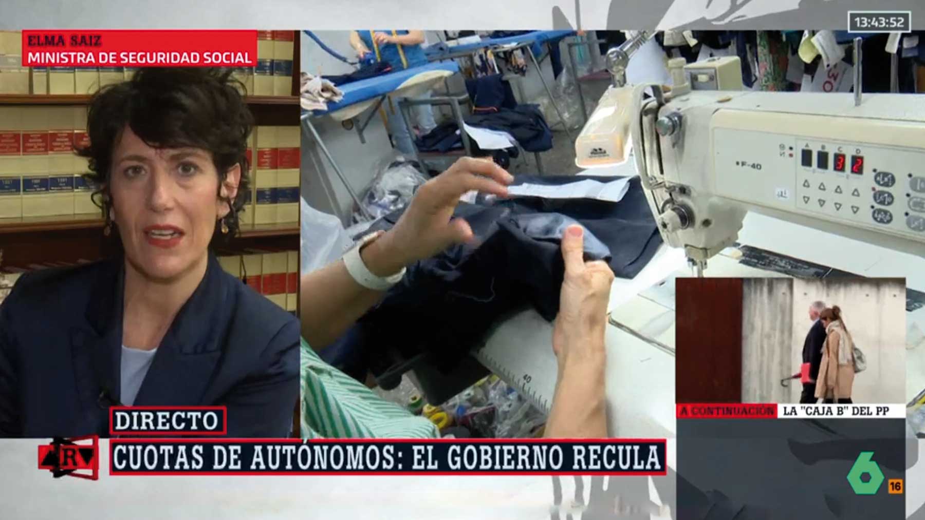 Elma Saiz, ministra de Seguridad Social.