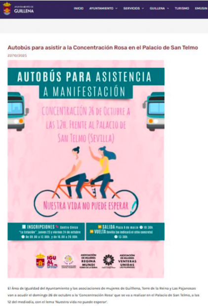 Web del Ayuntamiento de Guillena.