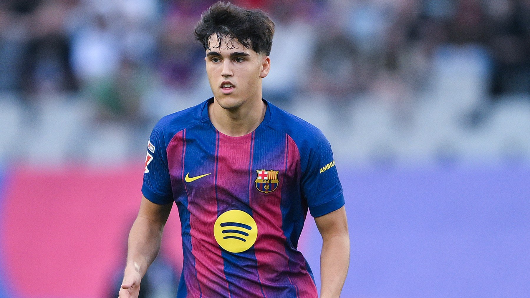 Cubarsí durante un partido con el Barcelona. (Getty)