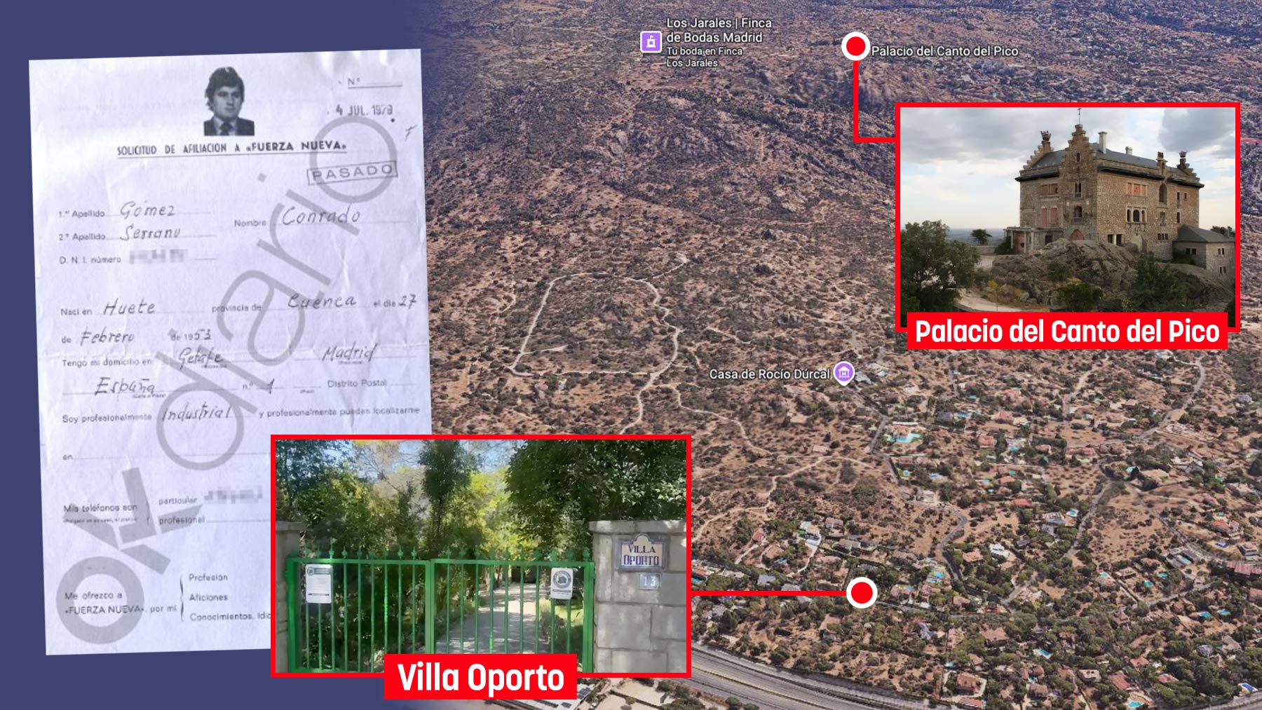 El tío de Begoña Gómez militante de Fuerza Nueva vivió al lado de la finca de Franco